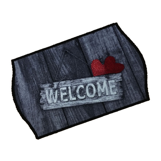 Decorative Wash Mat Red Heart Quality Doormats Custom