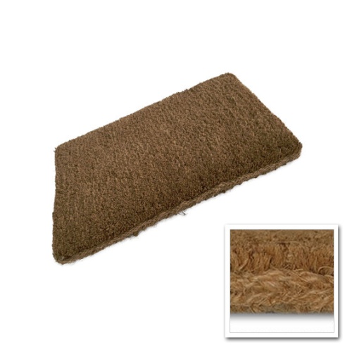 Economy Plain Coir Stitched Edge Doormat - 50mm x 750mm x 450mm