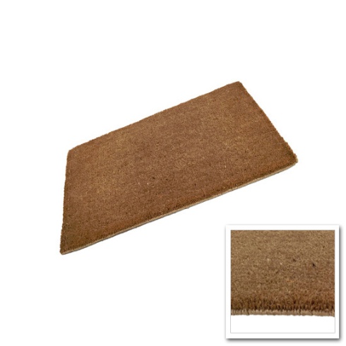 Standard Plain Coir Stitched Edge Doormat - 600mm x 350mm