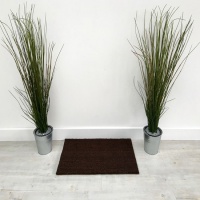 PVC Backed Coir Doormats - Dark Brown