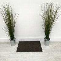 PVC Backed Coir Doormats - Dark Grey