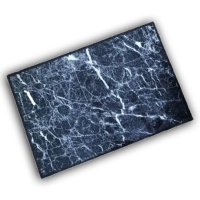 Decorative Washable Doormat - Marble Anthracite Design