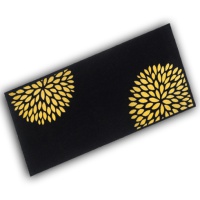 Decorative Washable Doormat - Flowers Black/Yellow