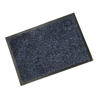 Rubber Edged Cotton Washable Doormat - Blue - 600 x 400mm