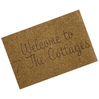 Engraved Synthetic Coir Mat - Custom Text