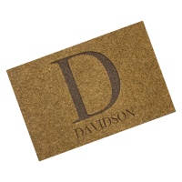 Engraved Synthetic Coir Mat - 'Big Initial'