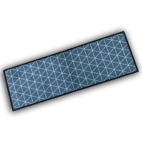 Decorative Washable Doormat - Silver Geometric Design