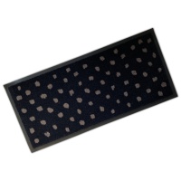 Rubber Edged Washable Doormat - Polka Dots Black