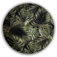 Decorative Washable Circular Doormat - Palm Design