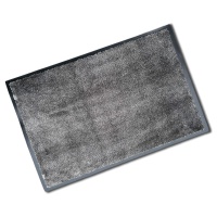 Rubber Edged Super Soft Washable Doormat - Steel