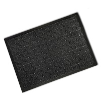 Rubber Edged Washable Doormat - Black Diamonds