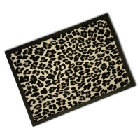 Rubber Edged Washable Doormat - Safari Beige Animal