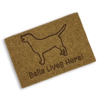 Engraved Synthetic Coir Mat - Dog Design