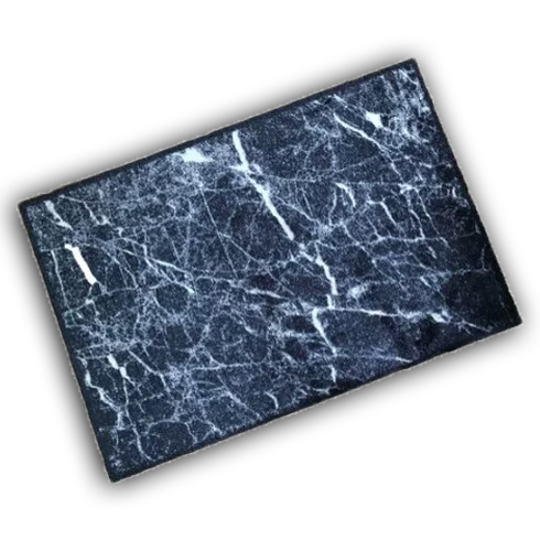 Decorative Washable Doormat - Marble Anthracite Design
