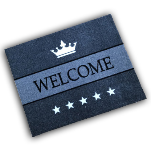 Decorative Washable Doormat - Welcome 5 Stars Design