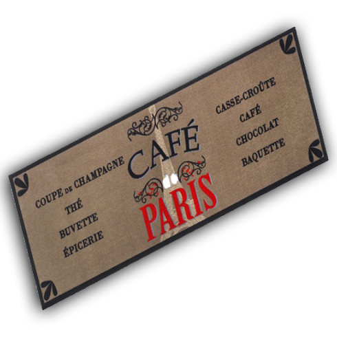 Decorative Washable Doormat - Cafe Paris Design