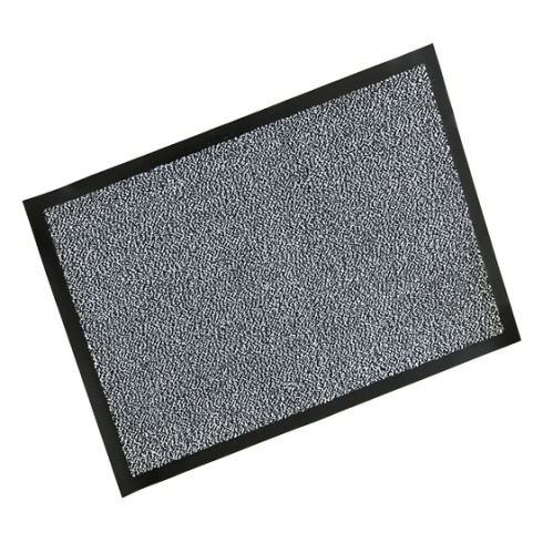 Rubber Border Polypropylene Wash Mat - Black/White