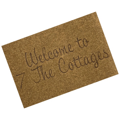 Engraved Synthetic Coir Mat - Custom Text