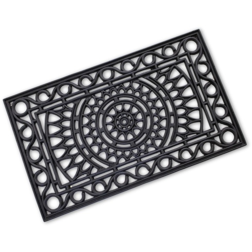 Rubber Scraper Mat - Sun Design