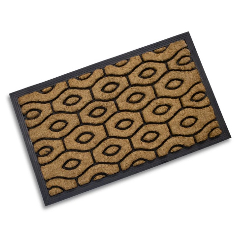 Rubber & Coir Mat - Geometric Design