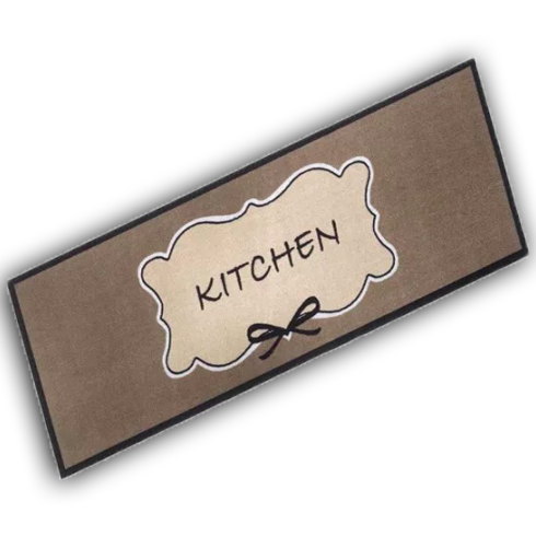 Decorative Washable Doormat - Kitchen Bow Design