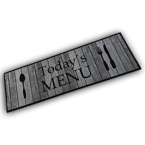 Decorative Washable Doormat - Today's Menu Design