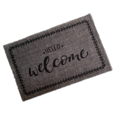 Decorative Washable Doormat - Hello Welcome Design