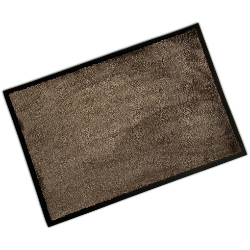 Rubber Border Soft Wash Mat - Taupe