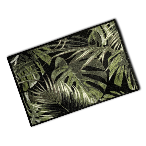 Decorative Washable Doormat - Palm Leaves Design