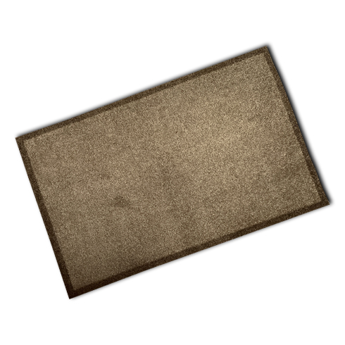 Decorative Washable Doormat - Taupe Border Design