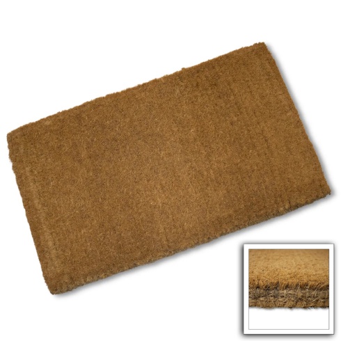 Superior Plain Coir Stitched Edge Doormat - 770mm x 470mm