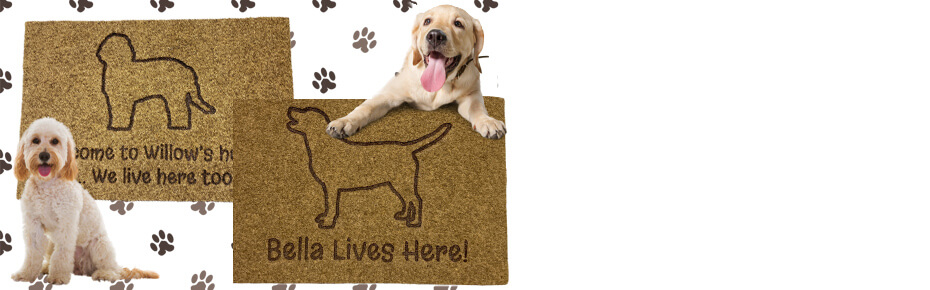 NEW - Laser Engraved Synthetic Coir Doormats