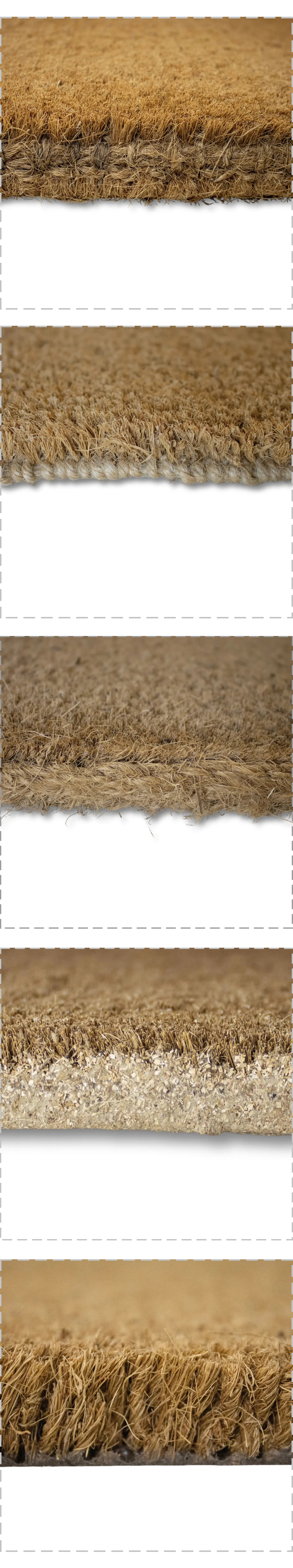 Stitched Edge, Latex Edge & PVC Backed Coir Mats