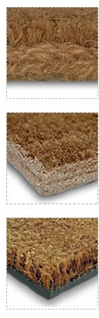 Stitched Edge, Latex Edge & PVC Backed Coir Mats