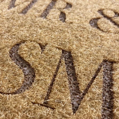 Additional Image of Doormats   Synthetic Mats   Synthetic Coir Matting   Laser Engraved Mats   Laser Engraved Mats - 60 x 40 cm   Engraved Synthetic Coir Mat - Custom Text