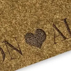 Doormats   Synthetic Mats   Synthetic Coir Matting   Laser Engraved Mats   Laser Engraved Mats - 60 x 40 cm   Engraved Synthetic Coir Mat - 'Heart'